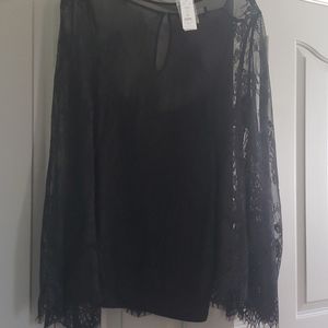 White house black market lace blouse